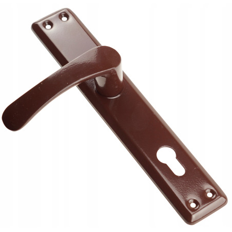 Klamka bramowa 90 wkład brąz.